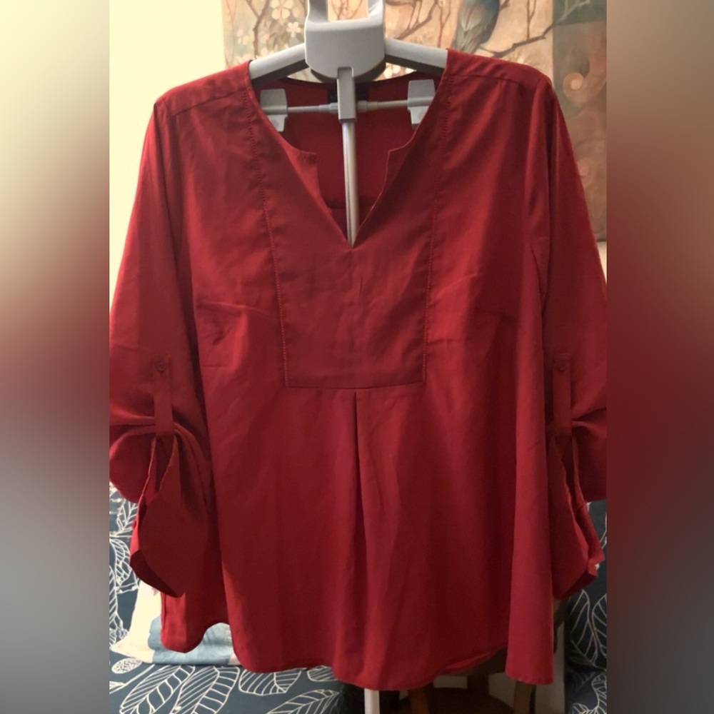 Lane Bryant - Red long Sleeve shirt - Picture 6 of 12